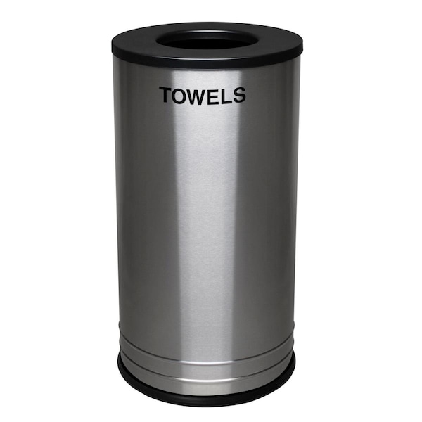 Ex-Cell Kaiser Ex-Cell Kaiser SW-1528 TWL SS BLX 18 Gallon Sanitizing Wipe Companion Trash Can SW-1528 TWL SS BLX - main